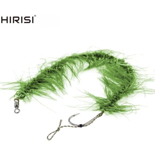 2 X Carp Fishing 20cm Ready Made Fish Hair Rigs Terminal Tackle with Hook and Weed Line 20cm Fishing Tackle Accessories