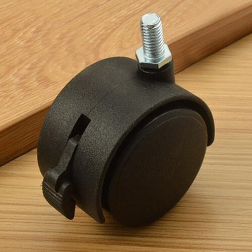 4Pcs Universal Mute Wheel Office Chair Caster Swivel Rollers 360 Degree M8 Screw Swivel Furniture Wheel Hardware 1/1.5/2 Inch