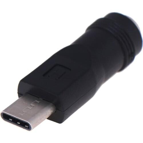 DC Power Adapter Converter Type-C USB Male to 5.5x2.1mm Female Jack Connector for Laptop Notebook Computer PC