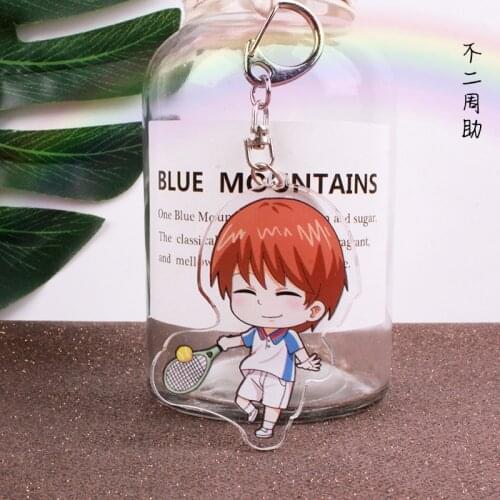 Anime Prince of tennis Acrylic keychains Ryoma cute funny keyrings bag pendant jewelry kids toy porte clefs