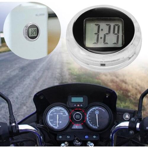 Mini Precision Motorcycle Clocks Watch Waterproof Stick-On Motorbike Mount Watch Moto Digital Clock With Stopwatch Motor Parts
