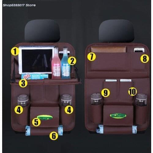 For Mitsubishi Asx 2013-2018 Car Multi-pocket Pad Cup Storage Holder Foldable Bag Car Seat Back Hanging Organizer Bag 2020 2021