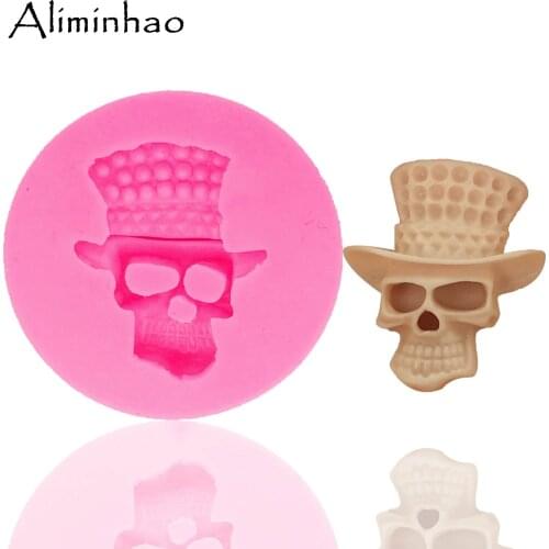DY0031 Halloween skull DIY Silicone Mold Sugarcraft dessert Candy Chocolate Molds Fondant Cake Decorating Tools