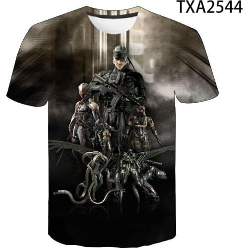 Game MGS Metal Gear Solid 3D Printed T Shirt Men Women Children T-shirt 2020 New Summer Short Sleeve Tops Boy Girl Kids Tee