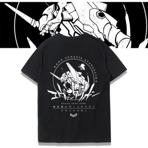 Anime Evangelion Eva T-shirt Male First Number Machine Printed Clothes Loose Cotton Spring and Summer Short-sleeved Tide