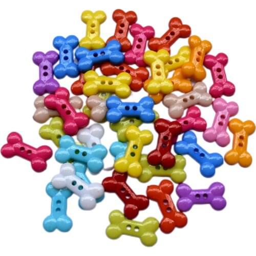 Hot mix color 1000pcs/bag wholesale sales 2 hole Bone shape button scrapbook wedding decoration accessories 18*10mm 2223