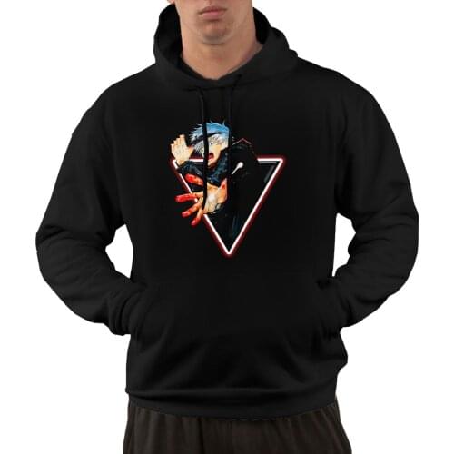 Jujutsu Kaisen Satoru Gojo Hoodie Pullover Mens Autumn Anime Manga Cotton Hooded Sweatshirt Pocket Streetwear Fleece Apparel