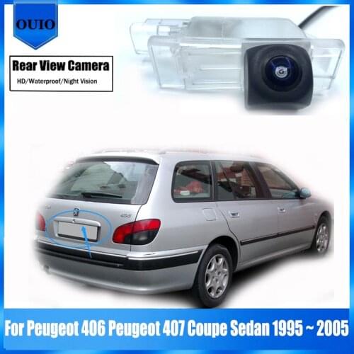 Rear View Camera For Peugeot 406 Peugeot 407 Coupe Sedan 1995 ~ 2005 Backup Parking Reverse Camera License Plate Lamp Camera