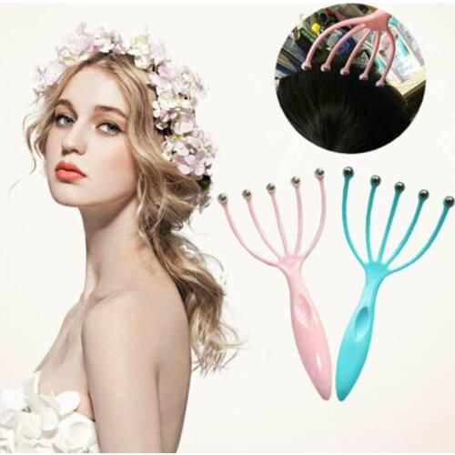Five-Jaw Ball Head Massager Manual Scratch Head Grabber Plastic Scalp Massage Claw Professional Fashion