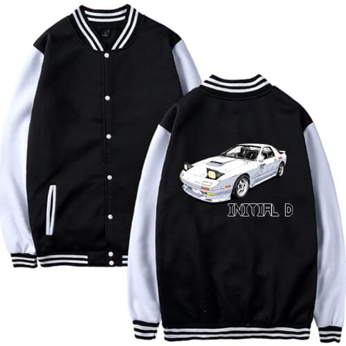 LUCKYFRIDAYF INITIAL D print fashion sports Baseball Jacket men women tracksuit Sweatshirt casual hoodies Jackets coats tops 4XL
