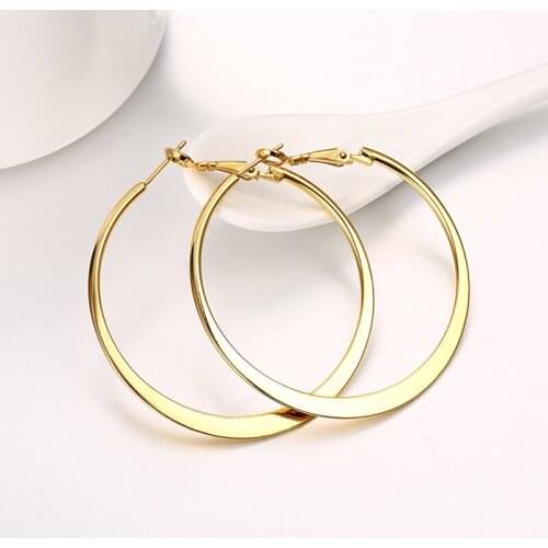 Fashion New Arrivals Gold Hoop Earrings For Women Jewelry Ladies Rose Gold Earrings Girl Gift Accessory Wholesale