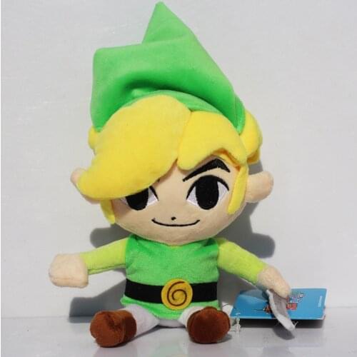 20cm Zelda Link Boy Plush Toys Link With Sword Shield Soft Stuffed Doll for Children