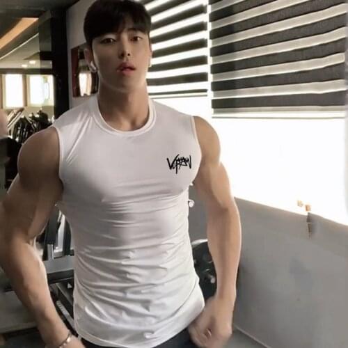Muscle fitness brother Running training fitness Korean breathable loose vest for men vest for sports training for men vest