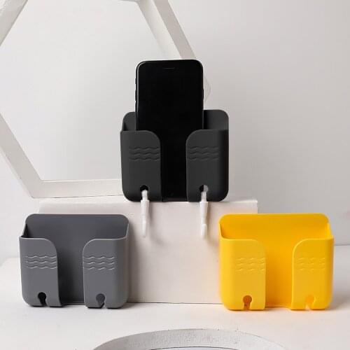 Wall-mounted Storage Box Remote Control Panel Tv Storage Box Phone Holder Storage Rack Air Conditioner Storage Case Phone Holder