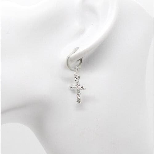 New Fashion In 2020! Mens and Womens Cross-shaped Metal Round Earrings Rectangular Earrings Punk Jewelry Pendant Earrings