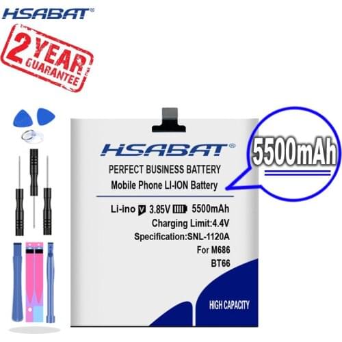 New Arrival [ HSABAT ] 5500mAh BT66 Replacement Battery for Meizu PRO 6 Plus PRO6 M686 M686G M686Q
