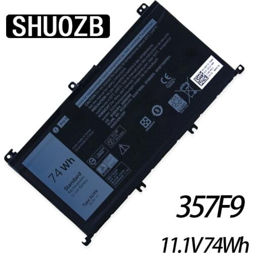 SHUOZB New 357F9 Laptop Battery For Dell Inspiron 15 7559 7000 7557 7567 7566 5576 5577 P57F P65F INS15PD-1548B 11.4v 74wh