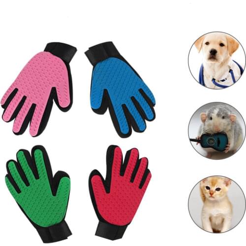 Cat grooming glove for cats wool glove Pet Hair Deshedding pet Brush Comb Glove Pet Dog Cleaning Massage Glove For Animal