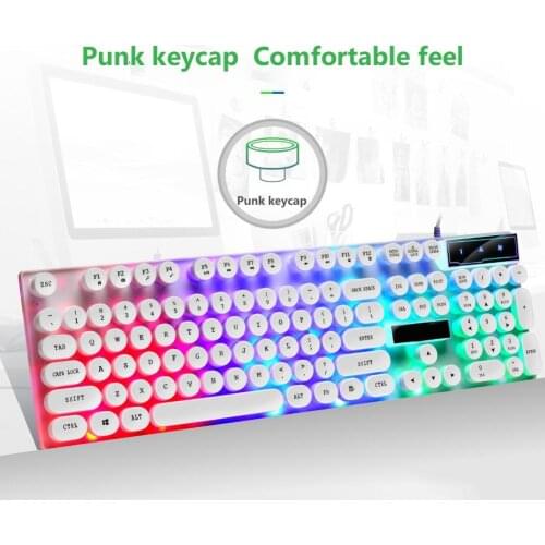 GTX30/K820 Wired Keyboard USB 104 Buttons LED Backlit Gaming Keyboard Mice for PC Computer Wired Keyboard