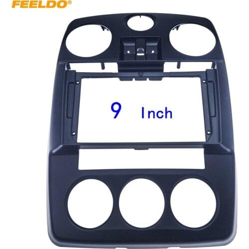 FEELDO Car Audio Fascia Frame Adapter For Chrysler-PT-Cruiser 05-10 9" Big Screen 2DIN Dash Fitting Panel Frame Kit #HQ6926
