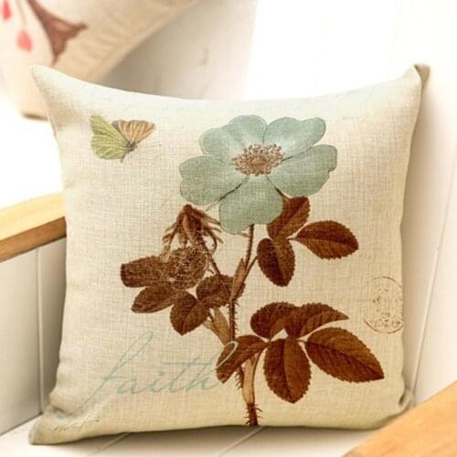 Rose Flowers Cushion Cover 45*45cm Cushion Case Linen Throw Pillow Car Home Decoration Decorative Pillowcase kussenhoes