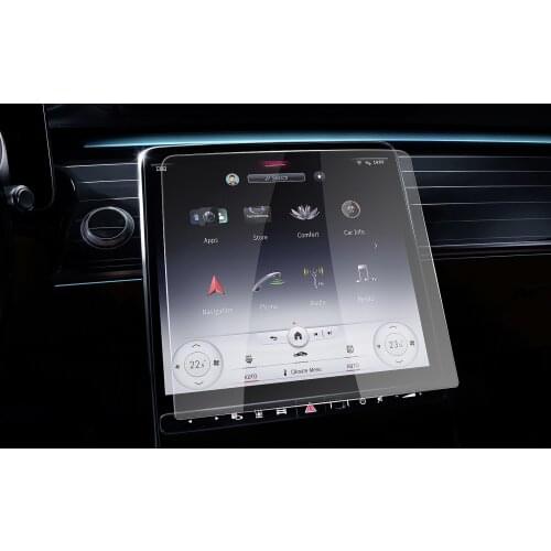 RUIYA For S-CLASS W223 2021 12.8 Inch Car Navigation Touch Center Screen Protector Auto Interior Accessories Tempered Glass Film