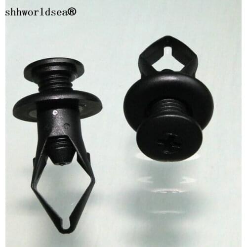 Shhworldsea 100pcs auto clip and fasteners Front bumper fixed card buckle for hyundai Front Bumper Retaining Clip 86590-35000