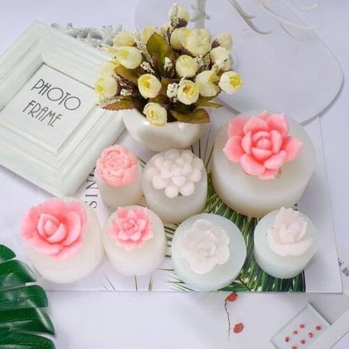 Succulent Plants Fondant Cake Silicone Mold 3d Succulent Candle Mold Cake Decorating Tools DIY Handmade Soap Mold Flower Mold