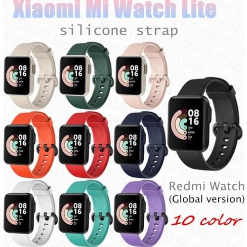 For Xiaomi Mi Watch Lite Global Version Silicone Strap Replacement Colorful Wristband for Redmi Watch Mi Watch Lite Smart Watch