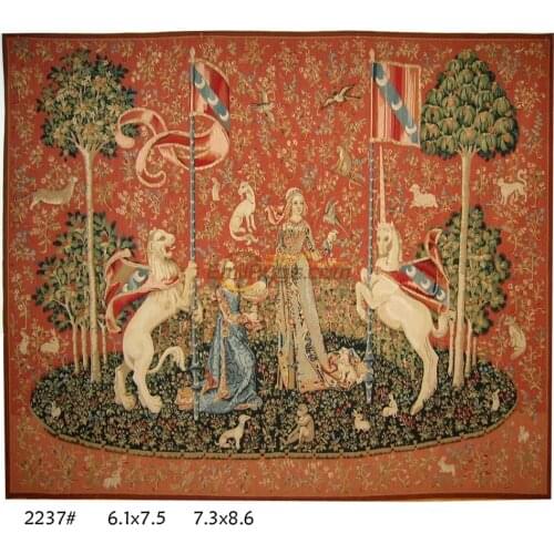 Old French Aubusson Tapestries Hand-woven Exquisite Runner Room Wall Tapestry Color Aesthetic