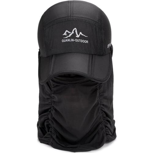 WJC211 Outdoor Windproof Sun Hat Ultra-thin Quick-drying Waterproof upf 50 Summer Foldable Mosquito-proof Baseball Caps