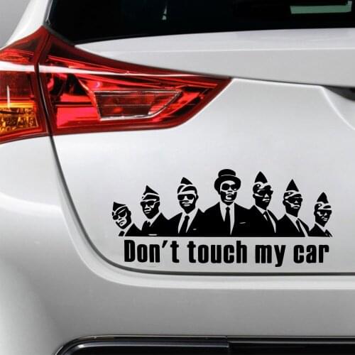 Funny Car Sticker Don't Touch My Car The COFFIN DANCE Stickers for Auto Motorcycle Decorations Decals