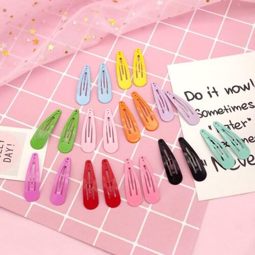 20pcs Snap Hair Clips for Hair Clip Pins BB Hairpins Color Metal Barrettes for Baby Children Women Girls Styling Accessories
