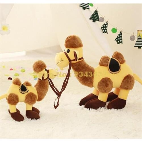 Yellow Dromedary Bactrian Camel Doll Plush Animal Stuffed Toy