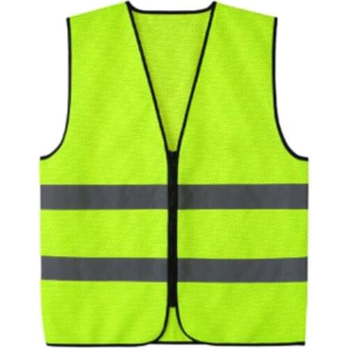 High Visibility Zipper Front Safety Vest With Reflective Strips, Premium, 2 Colors Optional