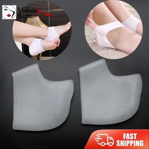 1 Pair Silicone Moisturizing Gel Heel Socks Anti Cracking Foot Skin Care Protector Foot Relieving Heel Pain