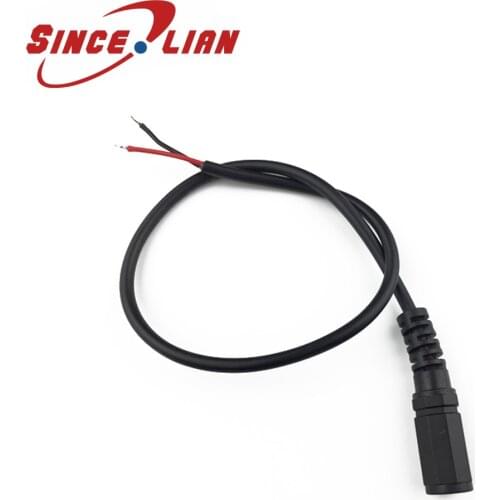 10pcs DC Wire Power Pigtail 5.5*2.1mm 12V Cable Plug Female Wire For CCTV Security Camera Oxygen-Free Power connector
