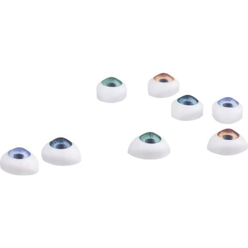 8PCS Plastic Oval Fake Eyes Eyeballs DIY Mask Doll Bear Toy Making 5mm Iris