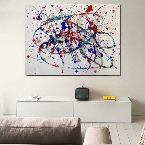 Abstract Artwork Jacksones Pollocker Canvas Posters Prints Wall Art Painting Decorative Picture Modern Bedroom Home Decoration