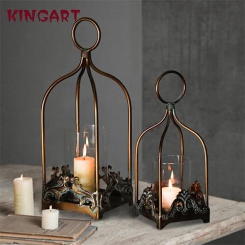 AIDOWART Decorative Wrought Iron Candlesticks