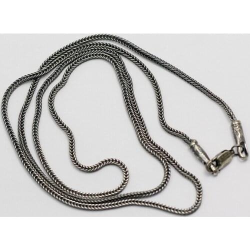 Beadsnice 925 Sterling Silver Necklace Thai Silver Chain for Men Gift for Him 38281