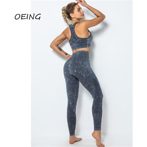 Seamless Leggings Pants Yoga 2 Piece Set Yoga Set Gym Clothing Workout Clothes for Women Women Suit