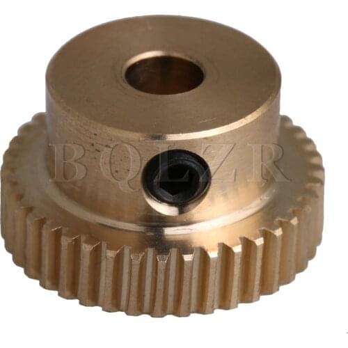 BQLZR Yellow 12x21x5MM 0.5 Modulus Forty Teech Worm Wheel 21MM Outer Dia