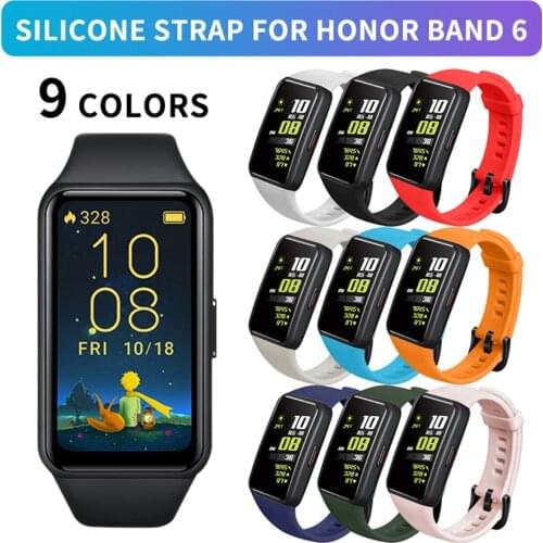 Official Style Silicone Strap for huawei honor band 6 Watchband Women Men Bracelet Wrist Strap for honor band 6 accessories