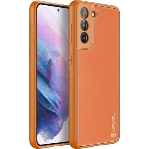 For Samsung Galaxy S21 Plus 5G Yolo Series Luxury Back Case Protecting Case Support Wireless Charging Supper PU+PC+TPU