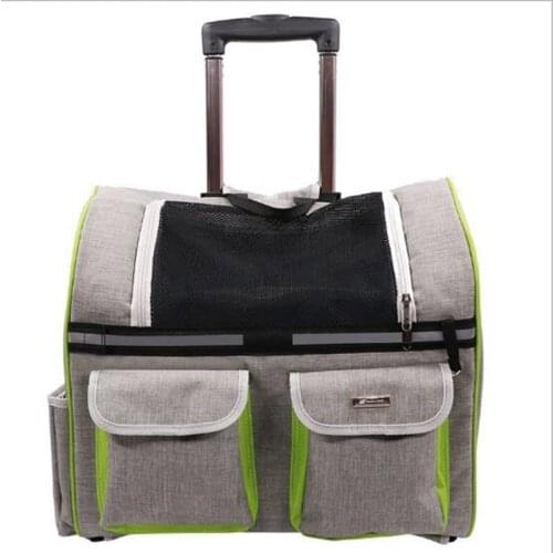 Pet Bag Fashion Breathable Multi-functional Trolley Dog Bag Four Patterns Available For Small And Medium Pet Backpacks PB817