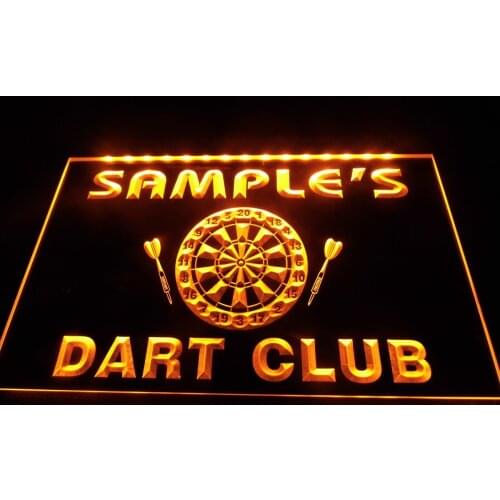 DZ030- Name Personalized Custom Dart Club Bar Beer Neon Sign hang sign home decor crafts