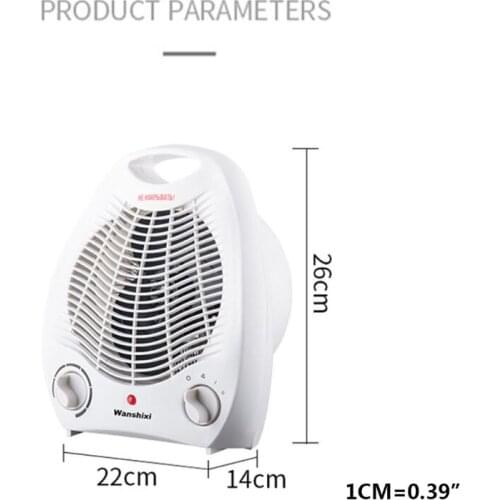 Electric Space Heater Indoor Heater 1000W/2000W with Adjustable Thermostat Ceramic Heater Overheat Protection Space Heaters