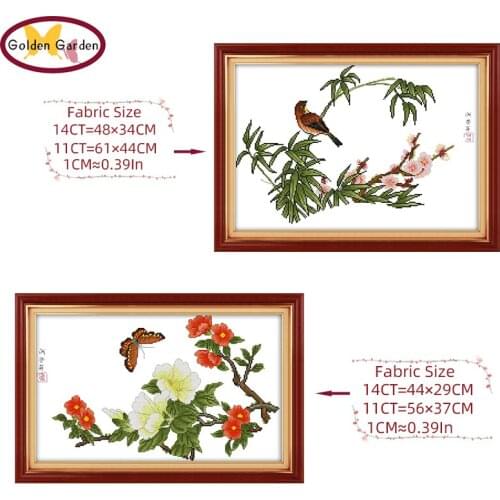 GG Fragrance Overflowing Chinese Cross Stitch Sets Needle Craft Counted Stamped Canvas Cross Stitch Wedding for Home Decoration