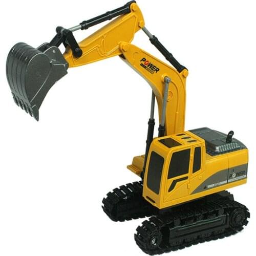 Stimulate Alloy Remote Control Excavator Charging Electric Engineer Car Boy RC Excavator Kid Wireless Remote Control Toy